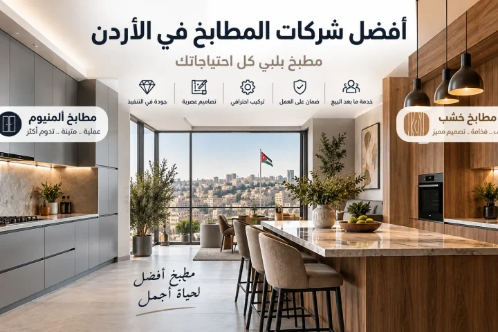 أفضل شركات مطابخ في الأردن 2026 : شركات مطابخ ألمنيوم وخشب تستحق المقارنة