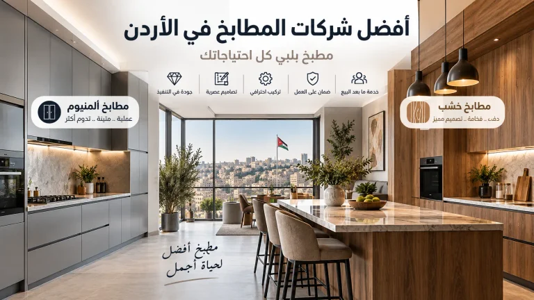 أفضل شركات مطابخ في الأردن 2026 : شركات مطابخ ألمنيوم وخشب تستحق المقارنة