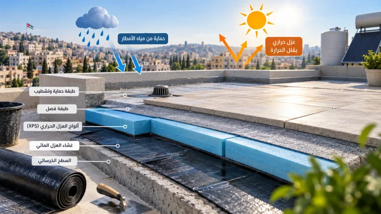 عزل الأسطح من الماء والحرارة: أفضل الأنظمة وكيف تختار الحل الصحيح؟
