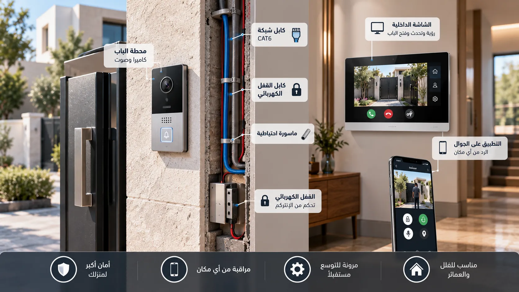 الإنتركم الذكي 2026 : IP أم 2-Wire؟ دليل التأسيس والأسعار قبل التشطيب